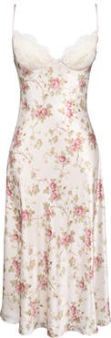 HOUSE OF CB Felicity Bias Cut Satin Midi Dress