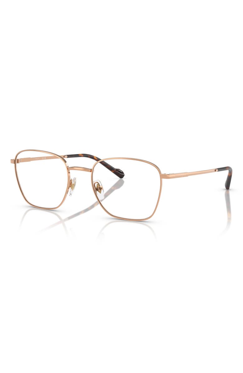 VOGUE 51mm Pillow Optical Glasses, Alternate, color, Rose Gold