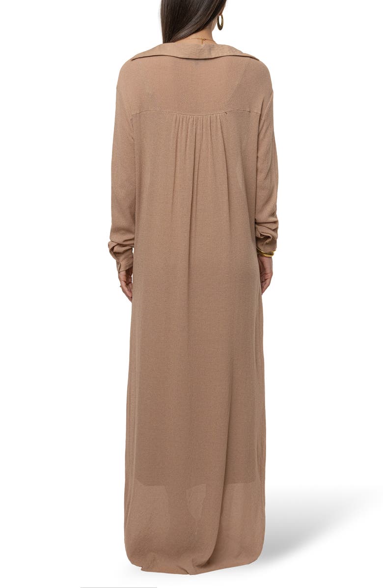 JLUXLABEL Savanna Cowl Neck Long Sleeve Maxi Dress, Alternate, color, Beige