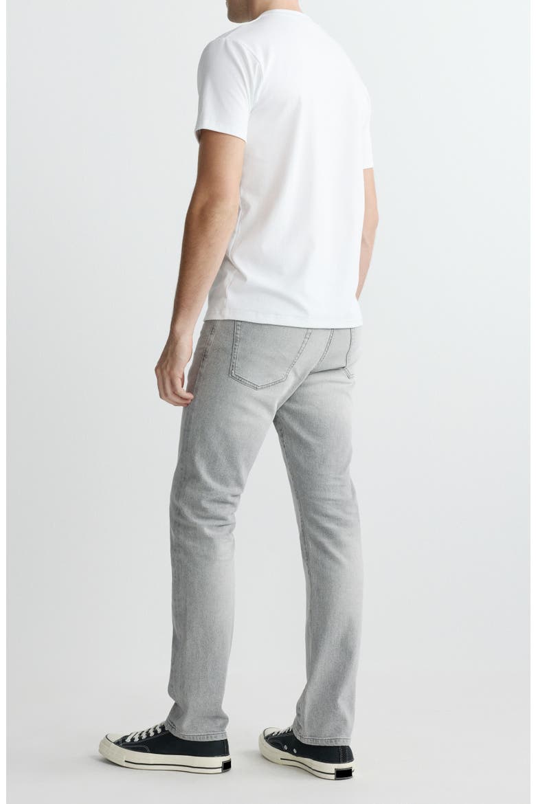 Stretch Cotton Rib Crewneck T-Shirt, Alternate, color, WHITE