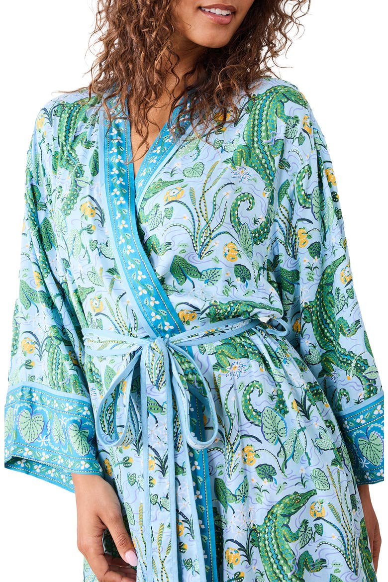 Satin Robe, Alternate, color, BLUE LAGOON
