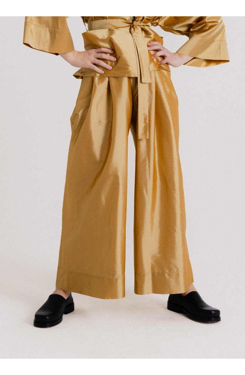Alas Wide Pleated Pants, Main, color, Gold