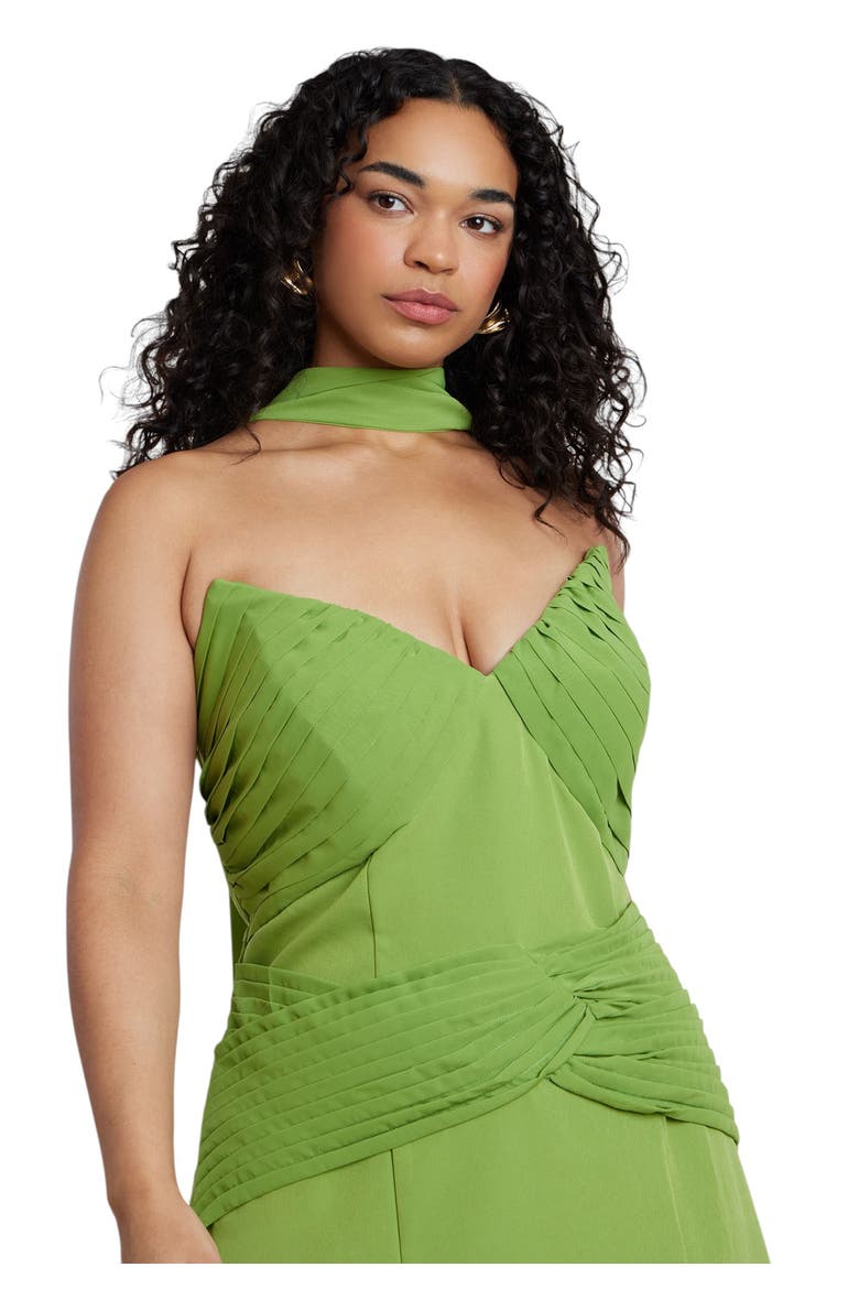 Train Detail Strapless Gown, Alternate, color, PERIDOT