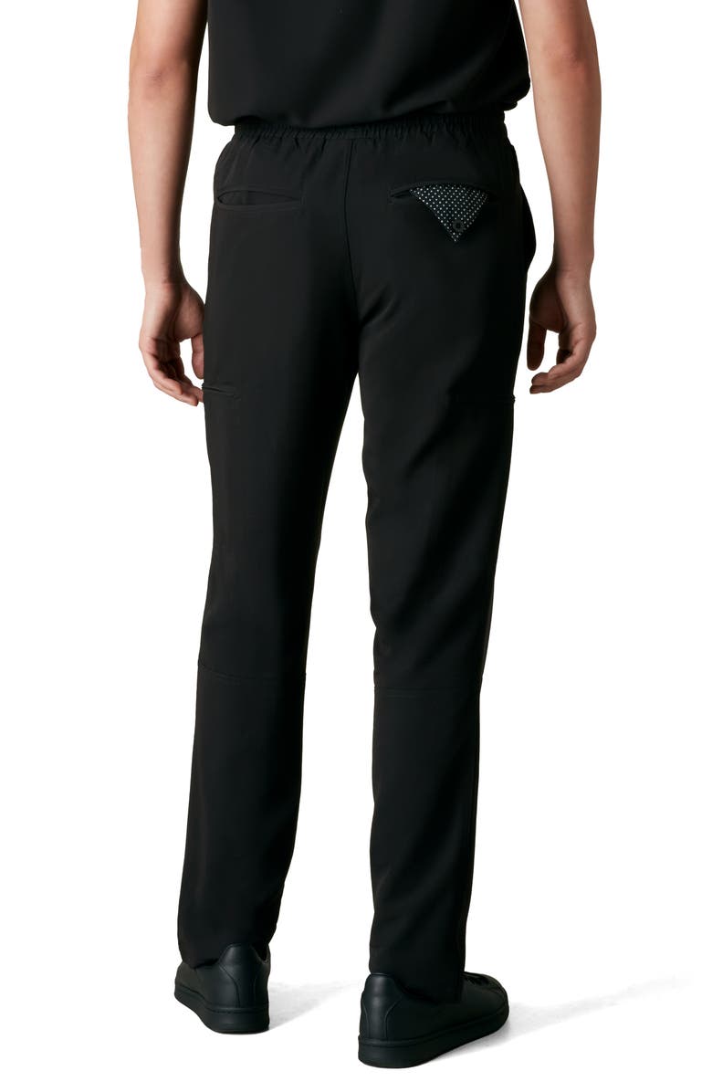 Members Only Hampton Open Bottom Scrub Pants, Alternate, color, Black