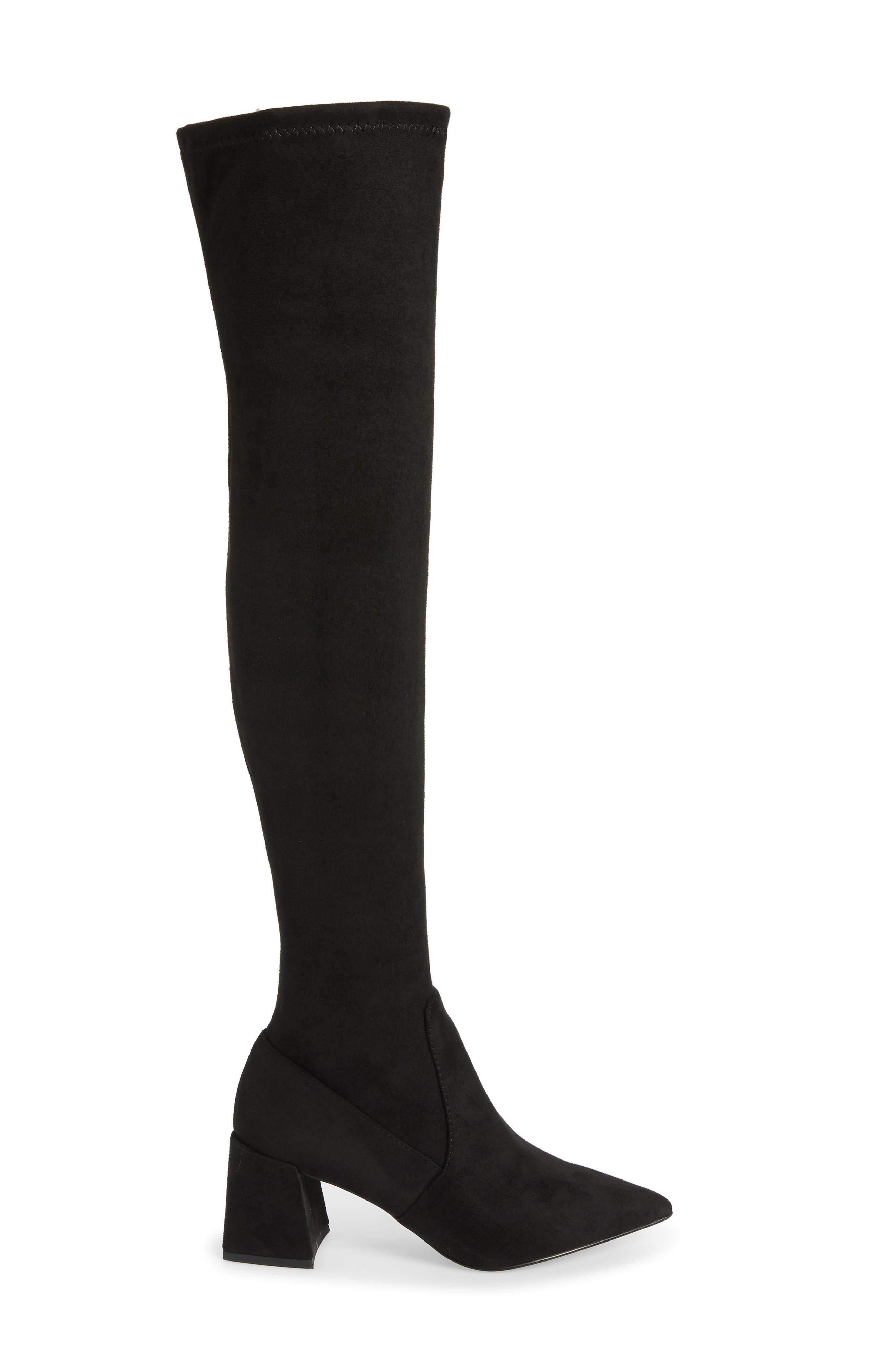Shari Over the Knee Boot, Alternate, color, BLACK SUEDE