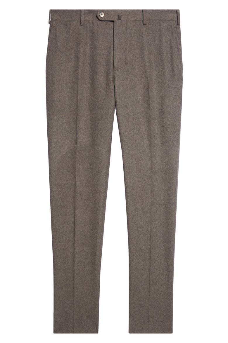 Unito Royal Wool & Cashmere Trousers, Main, color, DARK BROWN 450