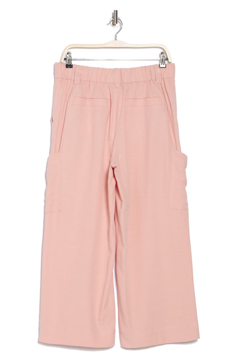 Democracy Pull-On Crop Wide Leg Pants, Alternate, color, Rose Bloom