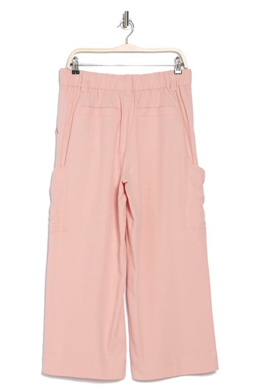 Democracy Pull-on Crop Wide Leg Pants In Rose Bloom