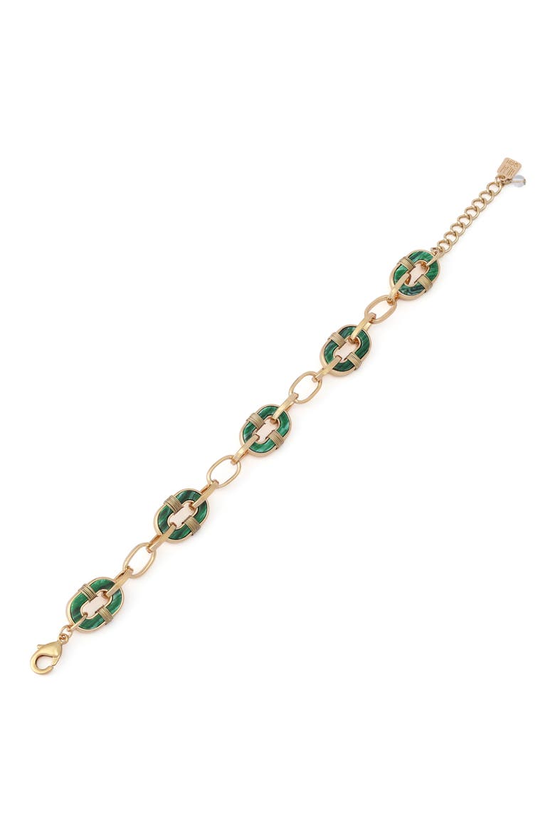 Reversible Semiprecious Stone Bracelet, Alternate, color, GREEN
