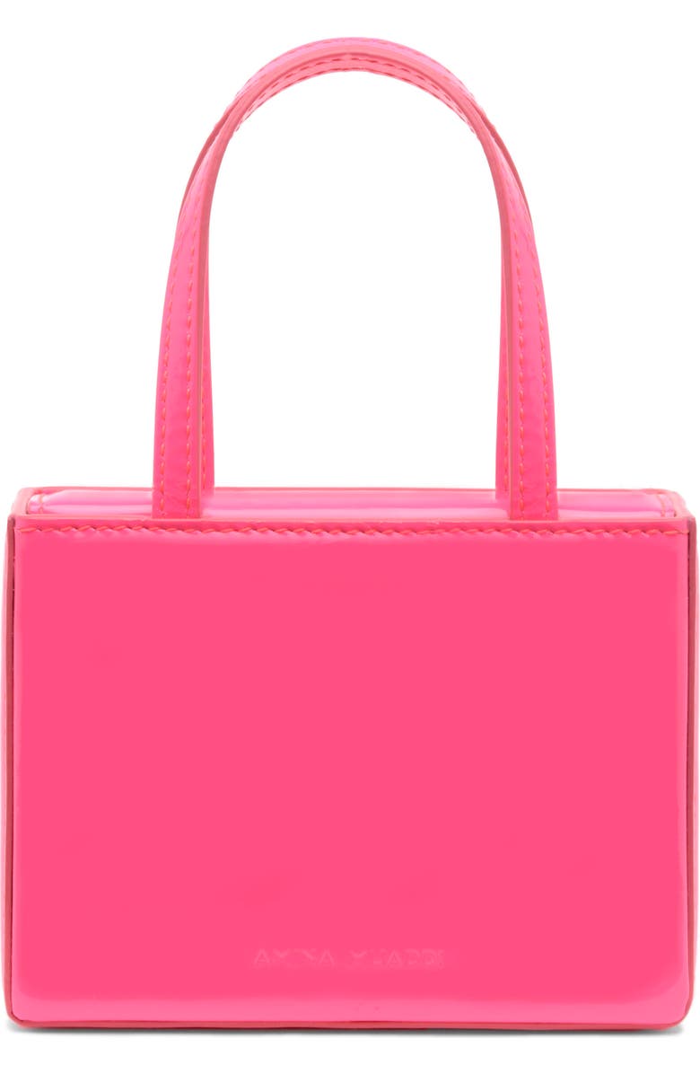 Amina Muaddi Superamini Georgia Leather Top Handle Bag, Main, color,