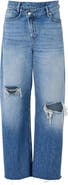 AllSaints Aki Crossover Ripped Wide Leg Jeans