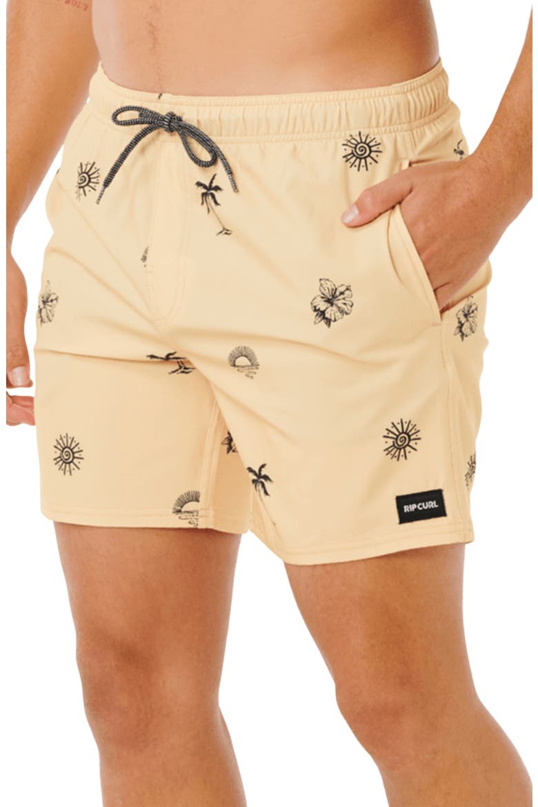 Sessions Volley Swim Trunks, Alternate, color, STRAW