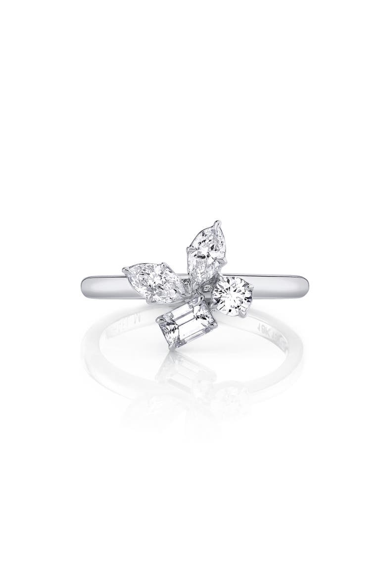 Montage Cluster Ring, Main, color, White Gold
