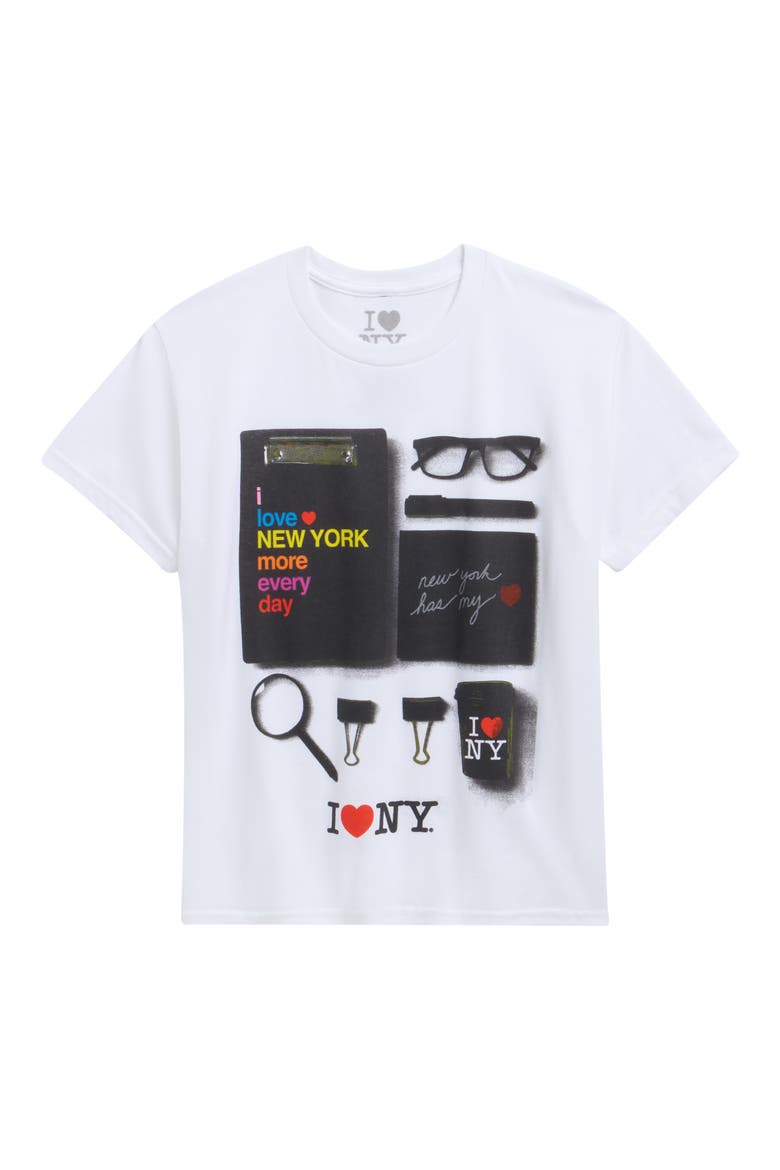 Kids' I Heart NY Graphic Tee, Main, color, WHITE