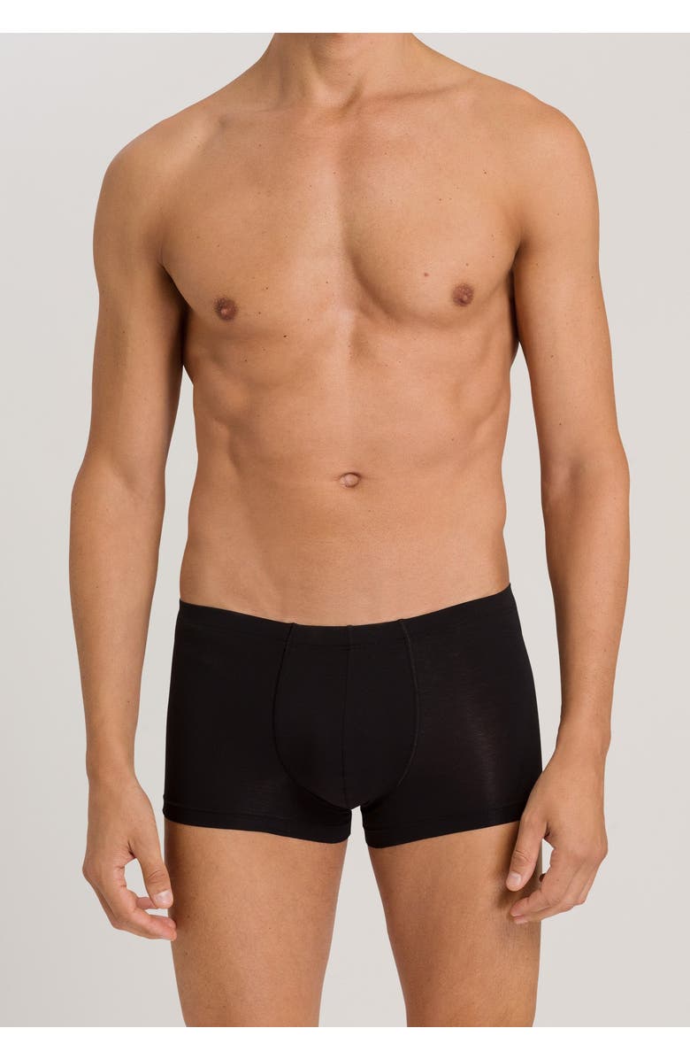 Hanro Cotton Sensation Cotton Boxer Brief, Alternate, color, Black