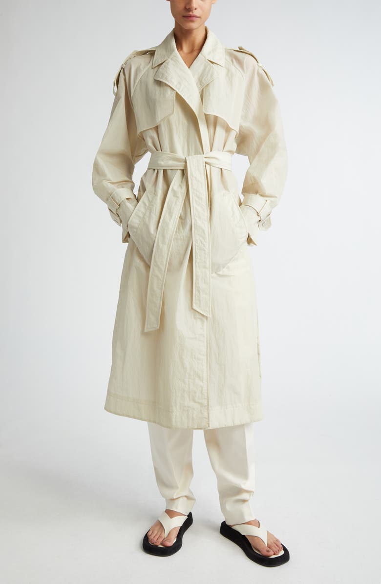 PARTOW Arizona Crinkled Nylon Trench Coat, Alternate, color,