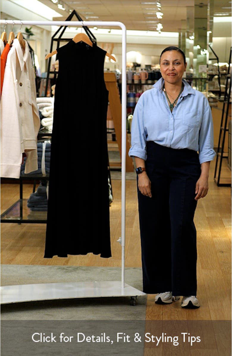 Mock Neck Sleeveless Midi Dress, sales video thumbnail