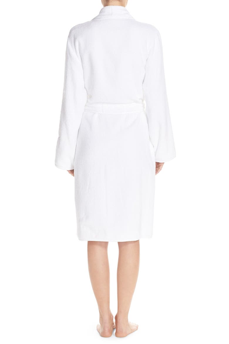 Terry Cotton Robe, Alternate, color, WHITE