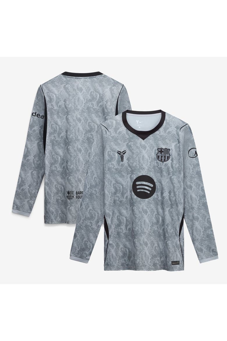 Youth Nike  Gray Barcelona 2026/27 Away Stadium Replica Long Sleeve Goalkeeper Jersey, Main, color, Gray