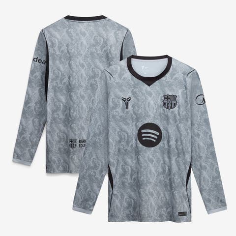 Youth Nike  Gray Barcelona 2026/27 Away Stadium Replica Long Sleeve Goalkeeper Jersey