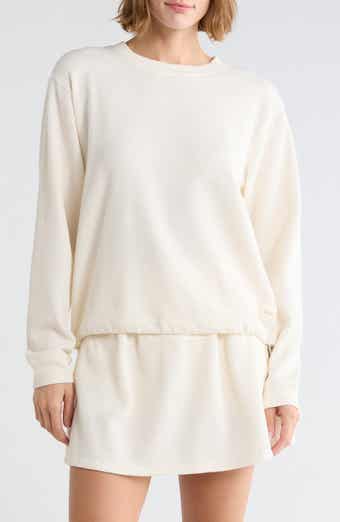 Jacquard Mixed Long Sleeve Crewneck Sweatshirt