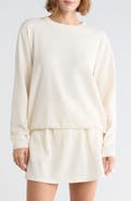 DKNY Jacquard Mixed Long Sleeve Crewneck Sweatshirt