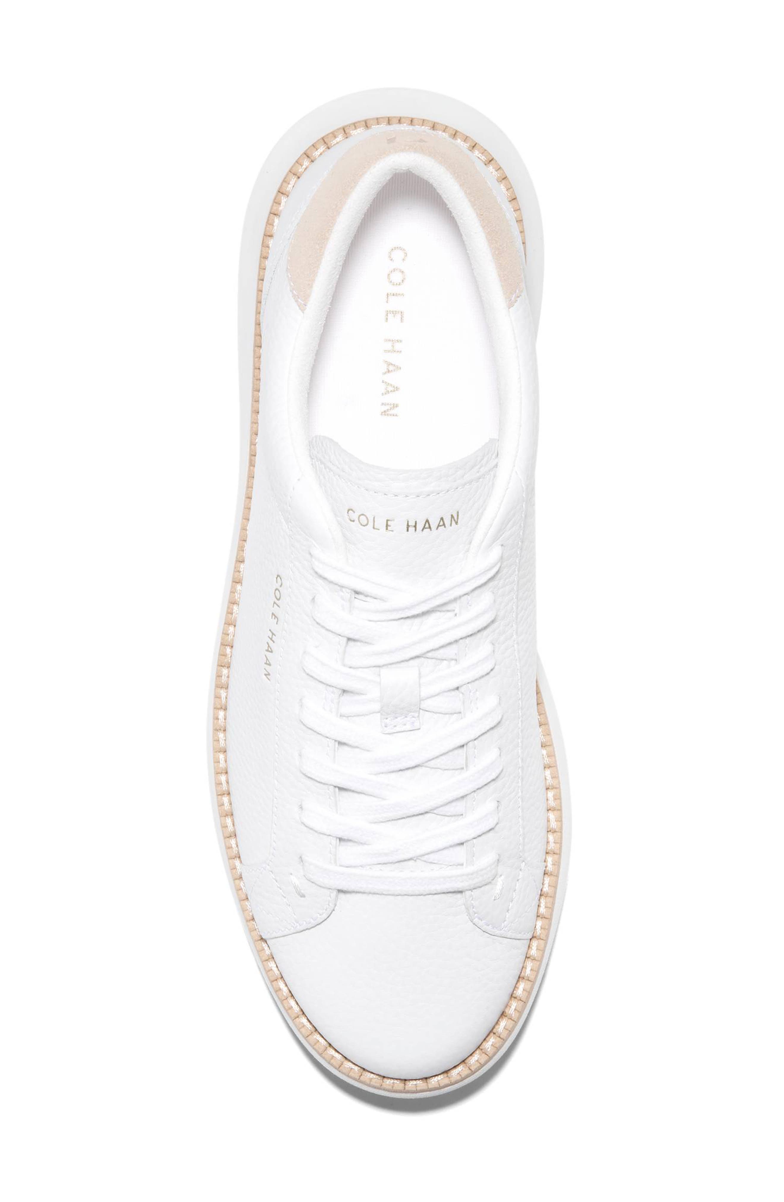 Cole Haan ZERØGRAND Rexanna Lace-To-Toe Sneaker, Alternate, color, White/ Ch Lt Sesame/ White Wp