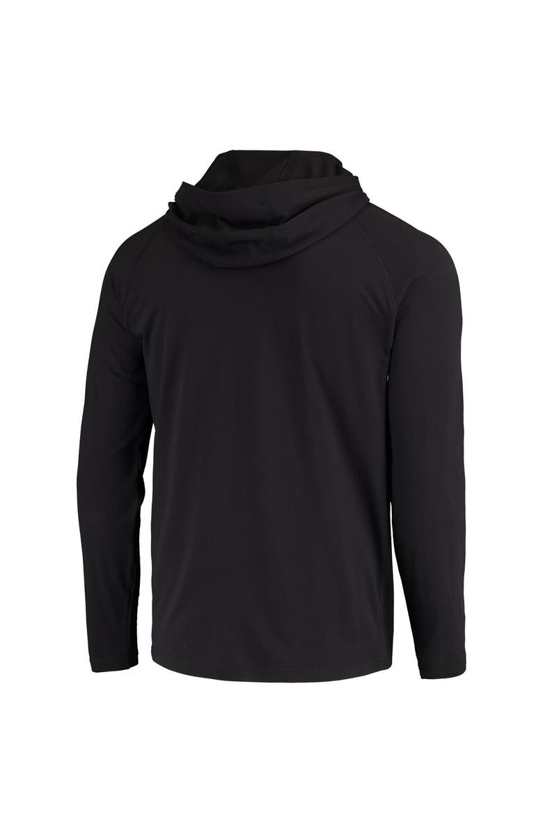 Under Armour Men's Under Armour Black San Francisco Giants Foundry Charged Henley Raglan Tri-Blend Performance Pullover Hoodie, Alternate, color, 