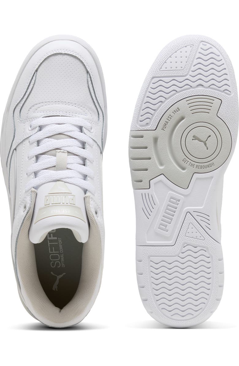 PUMA Rebound Retro Low Top Sneaker, Alternate, color, Puma White-Cool Light Gray
