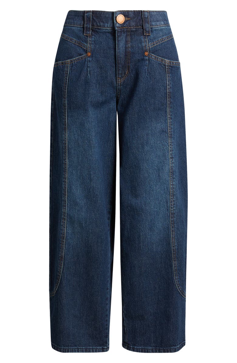 Wit & Wisdom High Waist Barely Barrel Jeans, Alternate, color, Blue