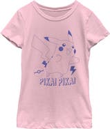POKEMON Girl's Pokemon Pikachu Pika Pika Catchphrase  Graphic T-Shirt