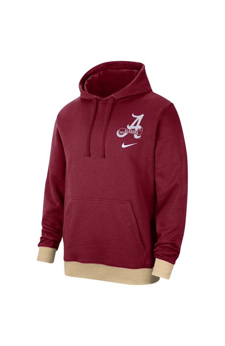 Nike Men's Nike  Crimson Alabama Crimson Tide Campus Retro Fleece Pullover Hoodie, Alternate, color, 