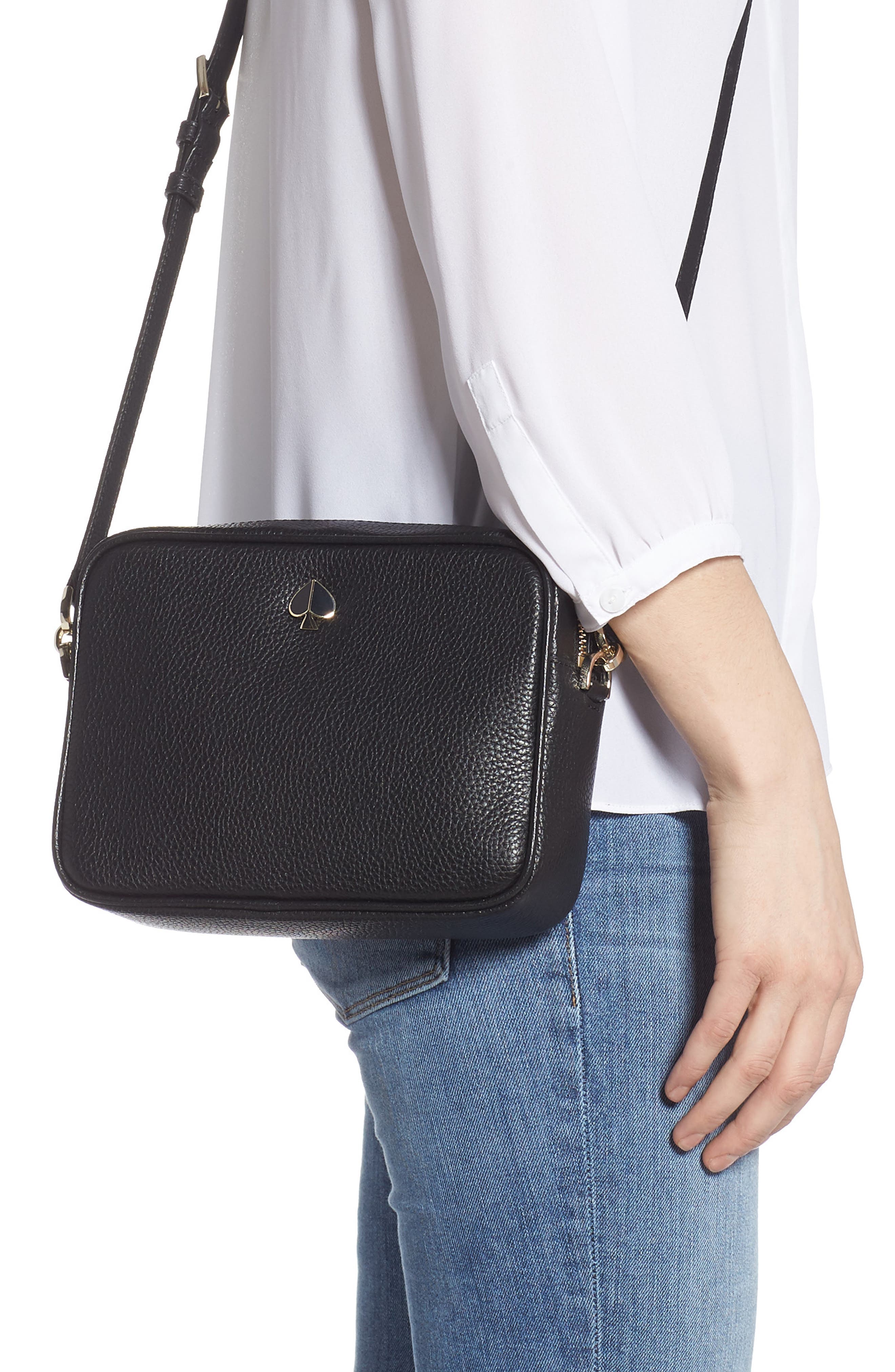 Kate Spade New York medium polly leather camera bag, Alternate, color, 