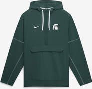 Nike Men's Nike Green Michigan State Spartans 2026 Sideline Anorak Half-Zip Hooded Jacket