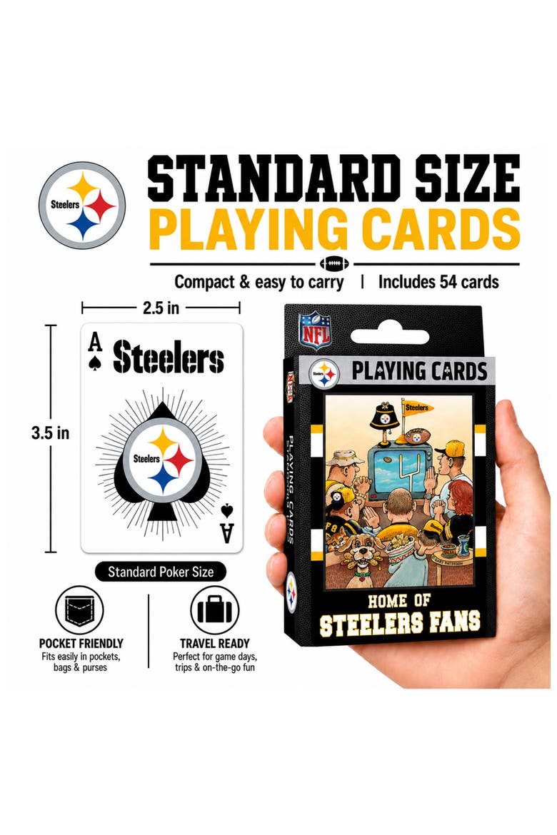 Pittsburgh Steelers Fan Playing Cards, Alternate, color, Multicolor