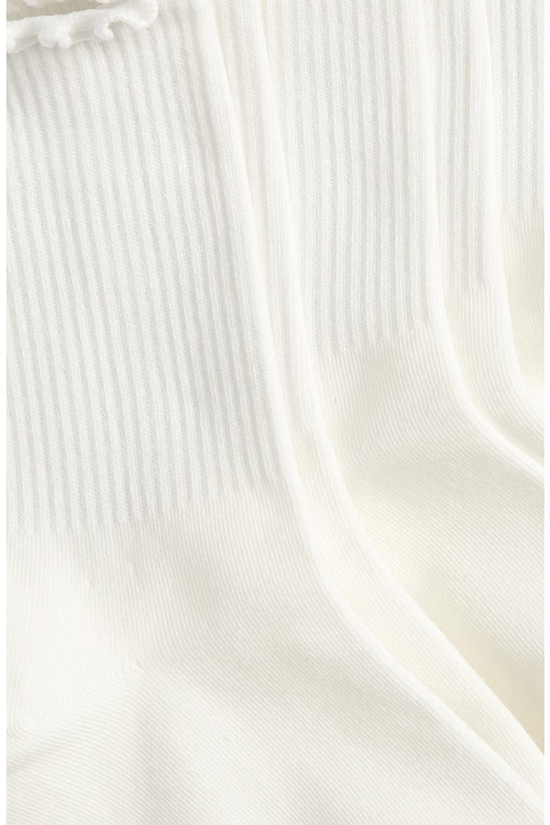 5-Pack Lettuce Edge Crew Socks, Alternate, color, WHITE