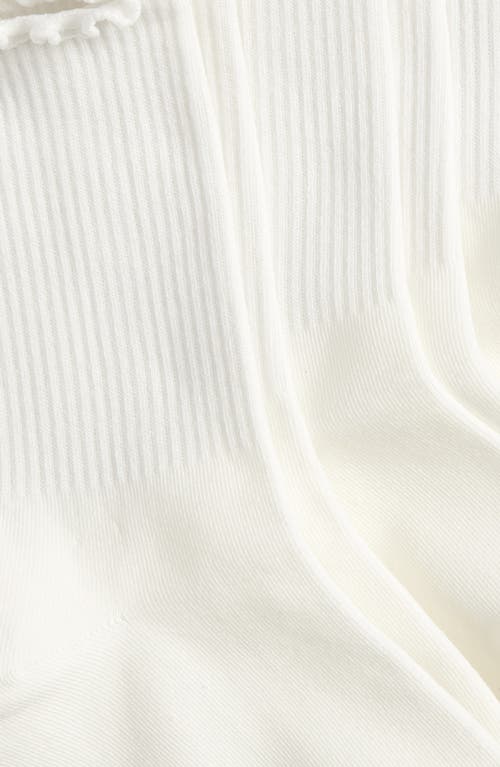 High Heel Jungle 5-pack Lettuce Edge Crew Socks In White
