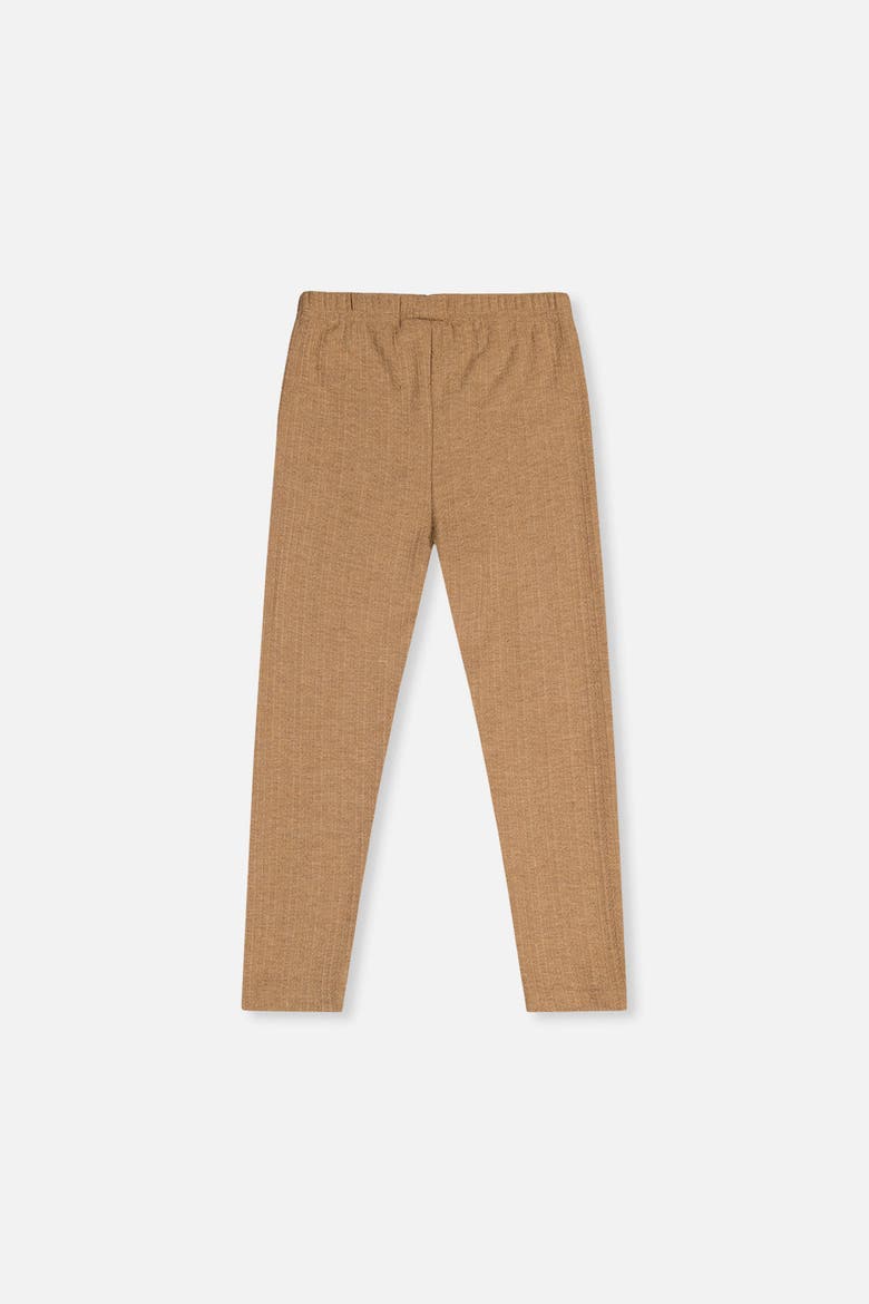 Jacquard Chevron Elastic Waist Leggings, Alternate, color, Brown
