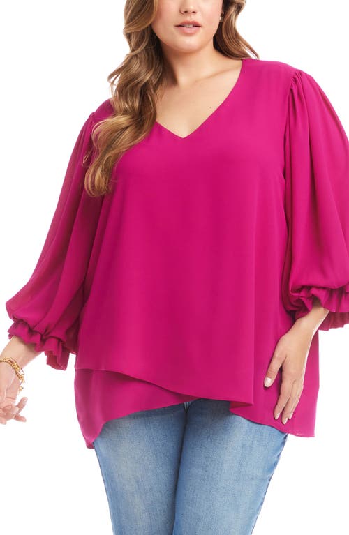 Karen Kane Layered Bracelet Sleeve Top In Gold