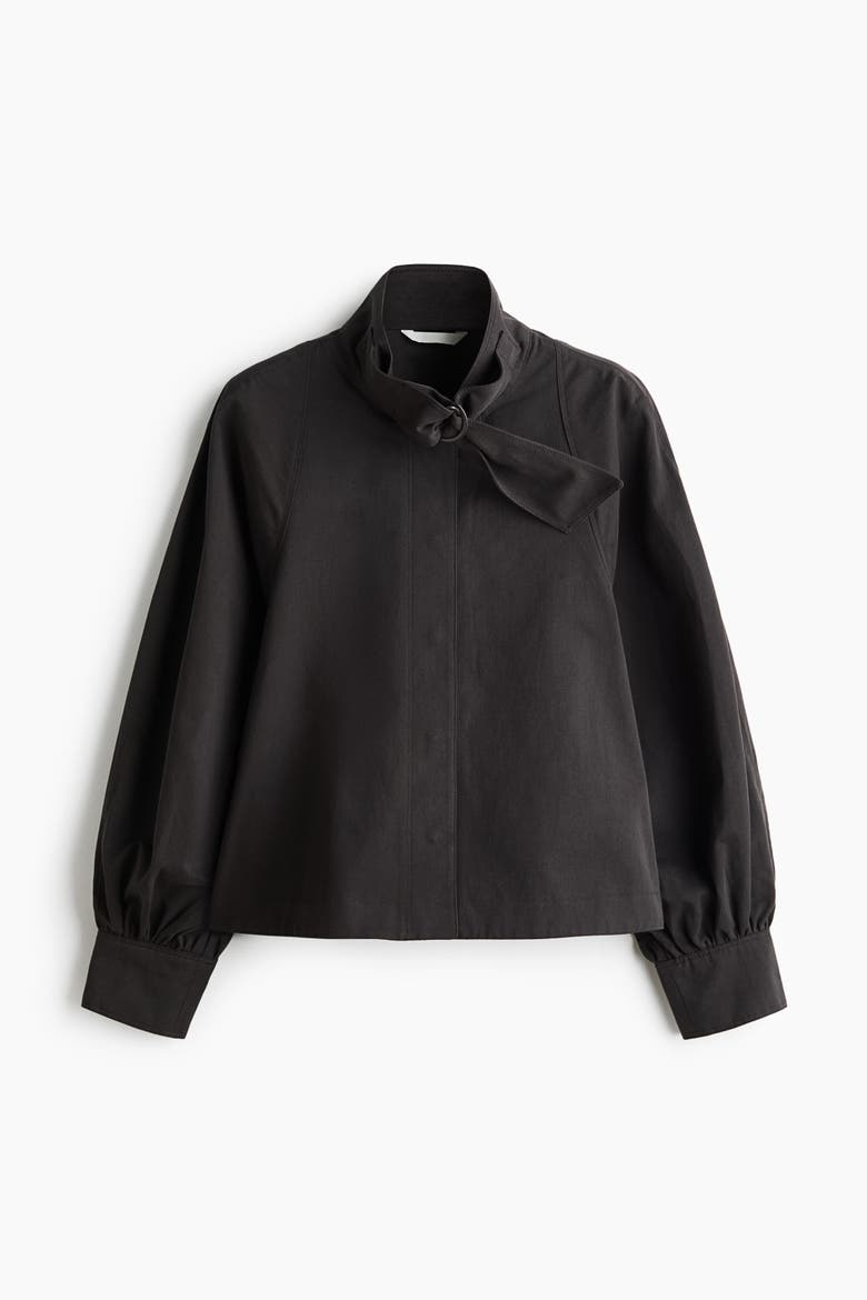 Oversized Twill Jacket, Alternate, color, Dark brown