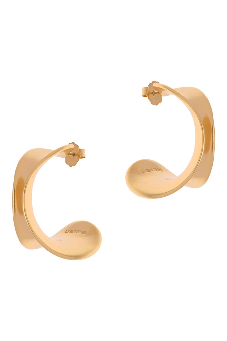 Savanna Sculptural Hoop Earrings, Main, color, GOLD TONE