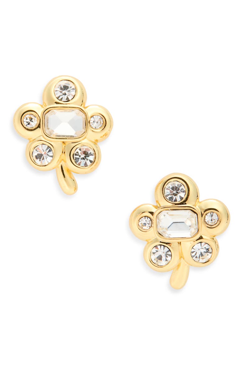 Daize Stud Earrings, Main, color, GOLD CLEAR