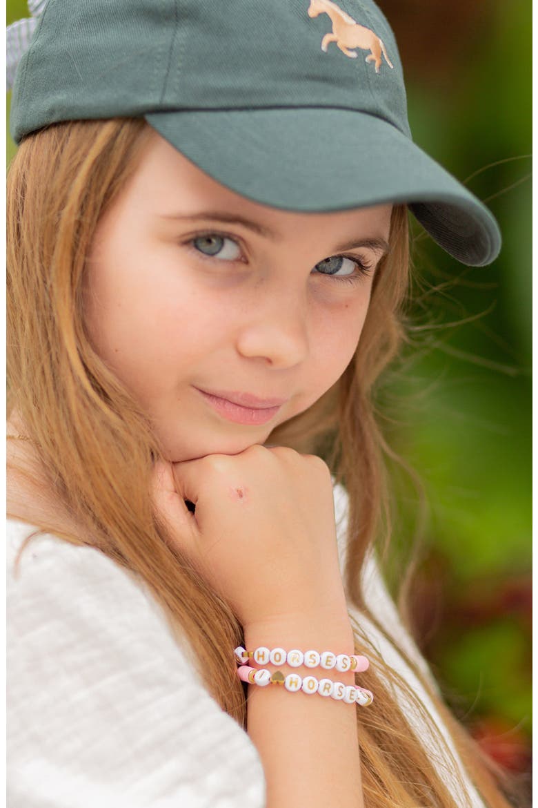 Horse Twill Bow Baseball Hat, Alternate, color, Hunter Green