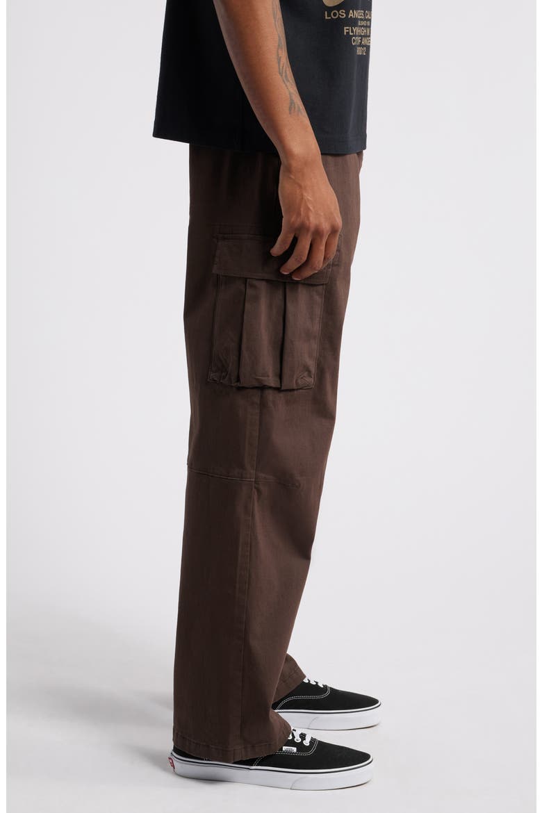 Brody Wide Leg Drawstring Cargo Pants, Alternate, color, BROWN