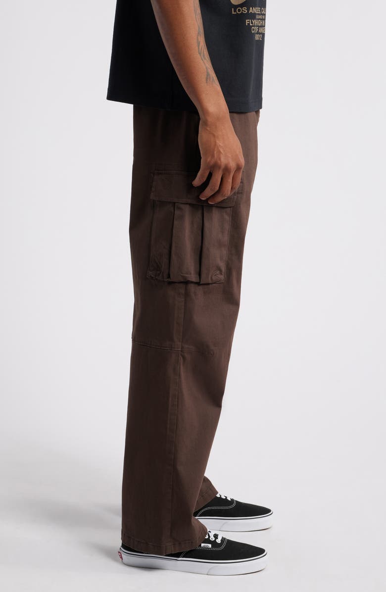 PacSun Brody Wide Leg Drawstring Cargo Pants, Alternate, color, Brown