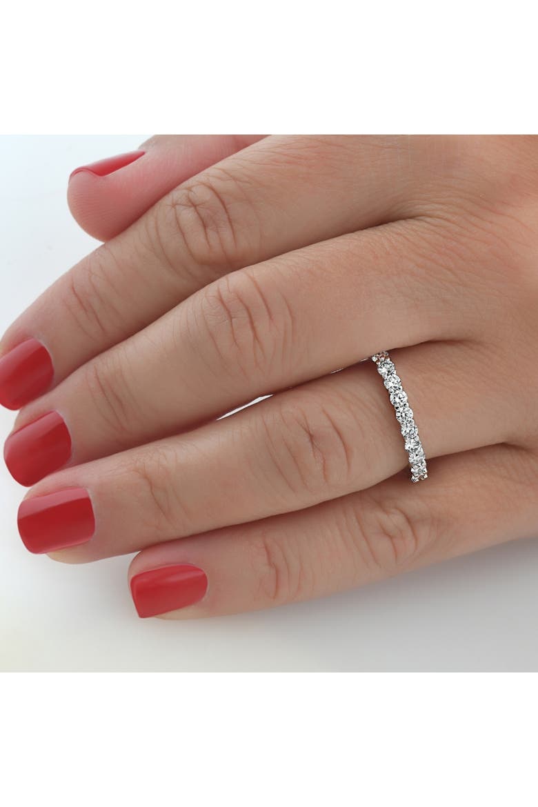 1 1/2 Ct Diamond Eternity Ring Women's Stackable 14k Gold Band Lab Grown, Alternate, color, 14k White Gold