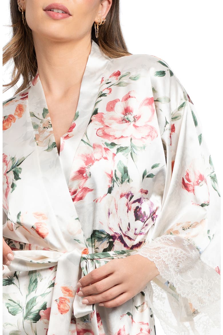 Tatiana Floral Satin Wrap, Alternate, color, STONE