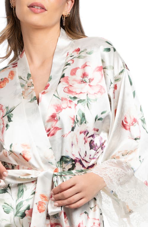In Bloom By Jonquil Tatiana Floral Satin Wrap In Multi