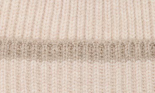 Rag & Bone Blake Stripe Wool Blend Beanie In Brown