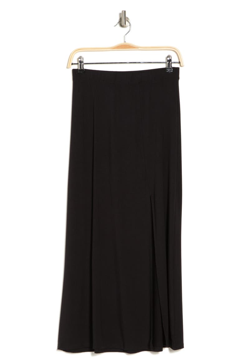 Side Slit Maxi Skirt, Alternate, color, BLACK